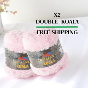 Koala de l&#39;Himalaya, fil amigurumi, fil épais et duveteux, fil à crochet, fil à tricoter, fils de polyester, fil volumineux, fil pour couverture, fil pour peluche