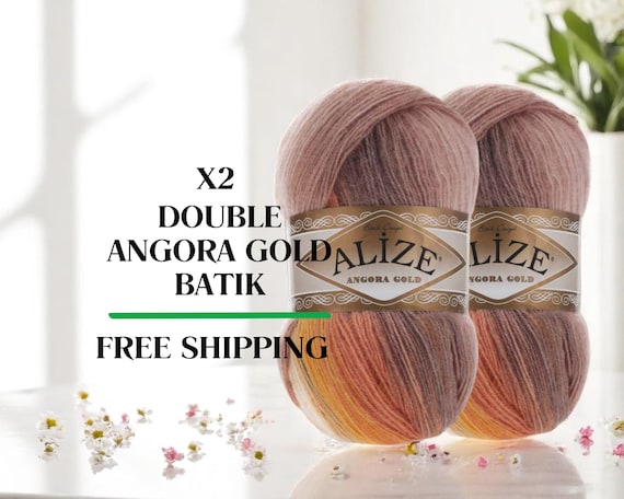 Batik Mohair Blend Yarn: Alize Angora Gold, Hand Knitting