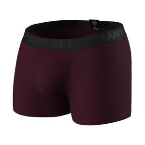 Pflaume Baumwolle Boxer Briefs : Herren PowerStretch Badehose mit anatomischem Beutel
