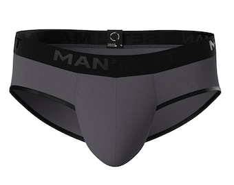 Bequemer Herren Slip, anatomische Unterwäsche aus PowerStretch Baumwolle, atmungsaktiv, weicher Stoff, Stützbeutel, moderne Passform, Geschenk für ihn
