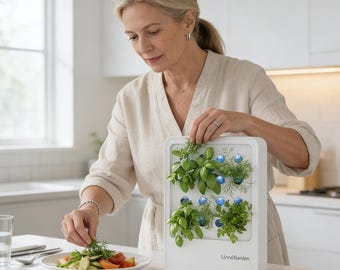 Decorazione murale per giardino idroponico verticale intelligente, kit per giardino di erbe aromatiche da interno, idroponico, regalo per coltivatore di basilico fresco per chef buongustai
