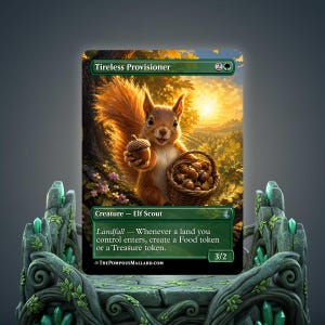 Tireless Provisioner Proxy (Squirrel Themed) | Custom Art MTG Proxies - Compatible with Magic: The Gathering