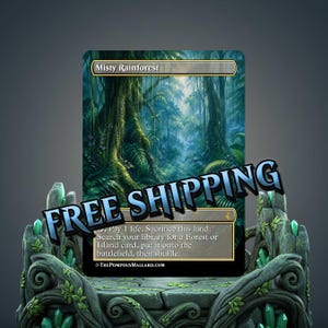 Misty Rainforest Proxy | Custom Art MTG Proxies - Compatible with Magic: The Gathering