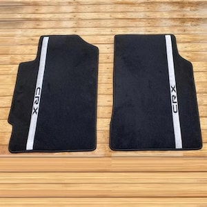1988-91 Honda CRX Civic EF Vtec Black Floor Mats Carpet 2 pcs Front