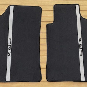 1988-1991 right hand drive RHD Honda CRX Civic Ef Vtec Black Floor Mats Carpet 2 Pcs Front Velour RHD