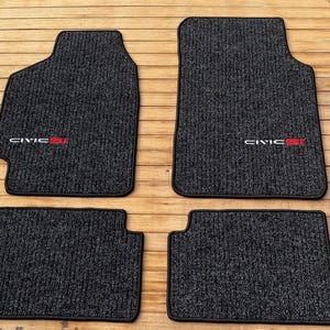 1988-91 Honda Civic SH3 Hatchback DOHC vtec Ef Si Floor Mat carpet RİBBED GRAY 4 pc