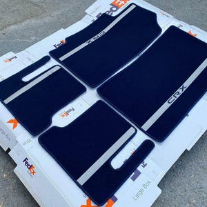 1988-91 Honda Civic CRX ED EF Si Floor Mats Carpet Navy blue set  of 4