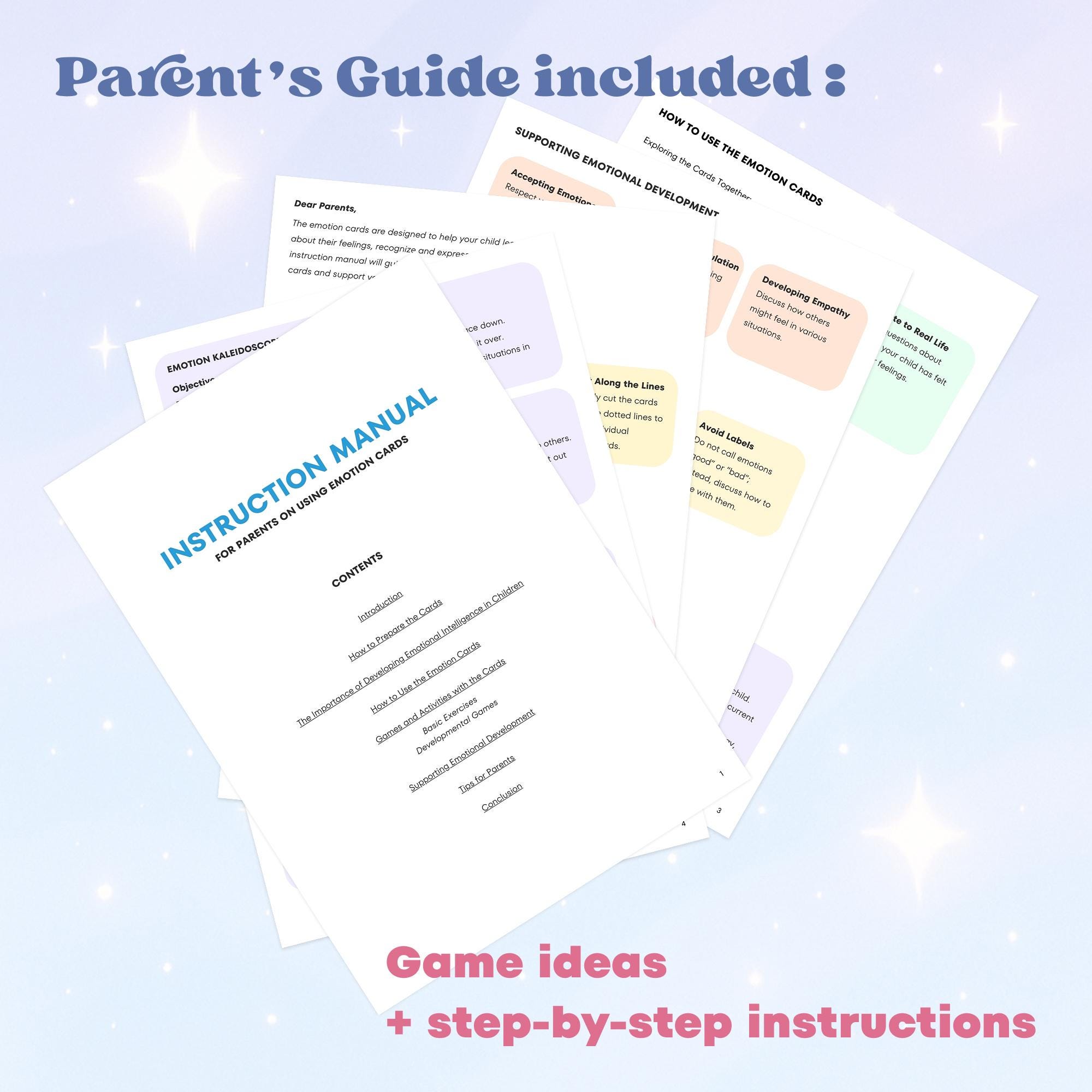 Printable Emotion Cards for Kids – Feelings Flashcards With Magical ...