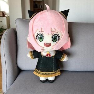 SPY x FAMILY Anya Plush Doll | Anya Forger Stuffed Toy | Cute Anime Cushion for Kids | Kawaii Cartoon Gift | Soft Manga Plushie