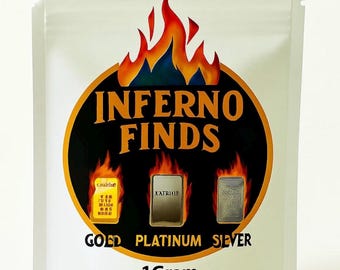 Inferno Finds – 1 Gram Find – Sealed Mystery Pack – Guaranteed 1 Gram Gold, Silver, or Platinum