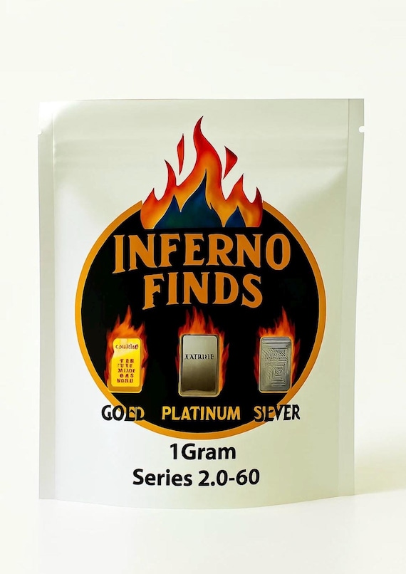 Inferno Finds – 1 Gram Find – Sealed Mystery Pack – Guaranteed 1 Gram Gold, Silver, or Platinum