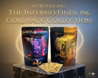 Inferno trouve 196 Goldback Pack – Véritable billet en or 24 carats, série limitée, monnaie de collection