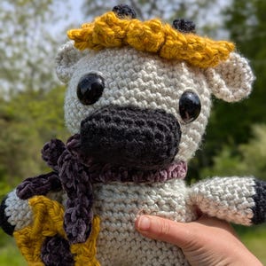 Sunflower Cow | crocheted stuffed animals, amigurumi cow, handmade gift, sunflowers