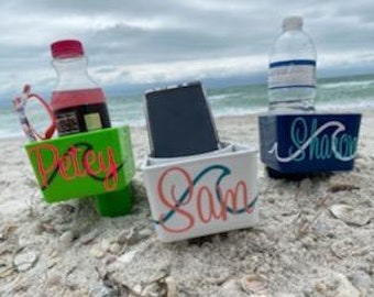 Spring Break Monogrammed Sand Spike /Cup Holder / Beach Cup/Phone Holder / Sand cup Holder/ Beach Sand Cup Holder Personalized for FREE