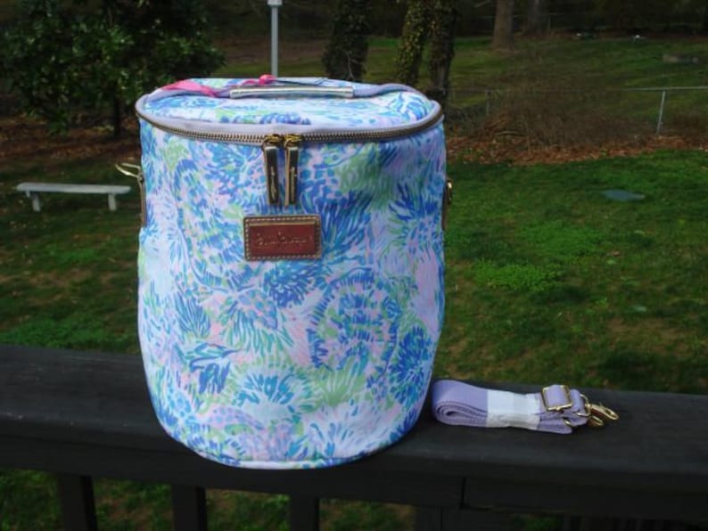 Lilly Pulitzer Cooler Bag tote insulated bag Great for the Beach or Pool. “Party” LP- Cotton Dobby, Makes a GREAT wedding gift. bild 1