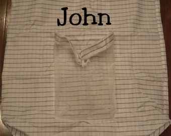 Graduation Gift Personalized for FREEGrid Pattern White Backpack.Laundry Bag. Makes a GREAT Graduation Gift with your School Colors for Guys