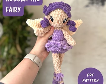 Fairy Doll Crochet Pattern Low Sew PDF | Aurora Amigurumi Plush Tutorial