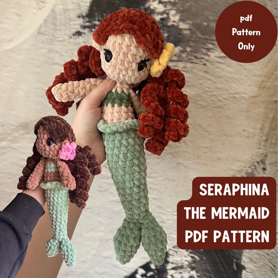 30 Mermaid Crochet Patterns: Amigurumi Dolls, Pocket Mermaids, and Creative Sea-Inspired... 8 Seraphina Mermaid Amigurumi Doll