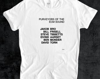 ECM Sound T-Shirt, Jazz Music Shirt, Steve Tibbetts Jakob Bro Bill Frisell Fan Tee