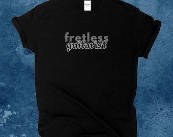 Fretless Guitarist T-Shirt, Perdesiz Gitar Tee, Microtonal Musician Gift Shirt