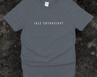 Jazz Enthusiast T-Shirt, Minimalist Black Tee, Musician Listener Gift
