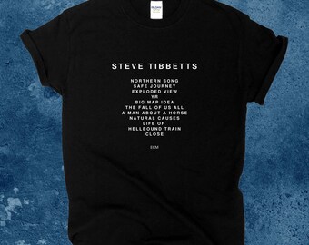 Steve Tibbetts T-Shirt, ECM Discography Tee, Guitarist Fan Shirt