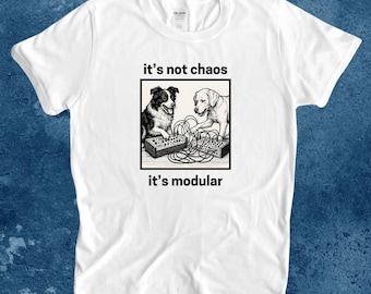Modular Synth Dog T-Shirt, Eurorack Dog Lovers Pet Owner Shirt Tee