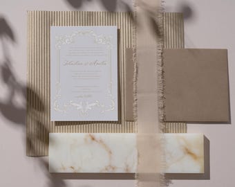 Vintage Royal Theme Wedding Invitation