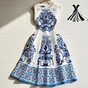 Sleeveless Floral Midi Dress | Elegant Printed Summer Outfit | Fit & Flare Party Look | Lightweight Casual Sundress for Women