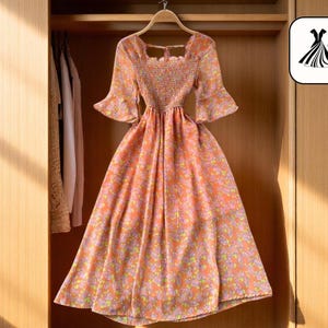 Romantic Floral Chiffon Dress | Lightweight Summer Outfit | Sleeveless Vacation Wear | Elegant Party Look | Flowy Style for Women