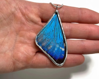 Butterfly Jewelry, Unique jewelry, butterfly Pendant, butterfly necklace, blue morpho butterfly, insect jewelry, real butterfly wing, gifts