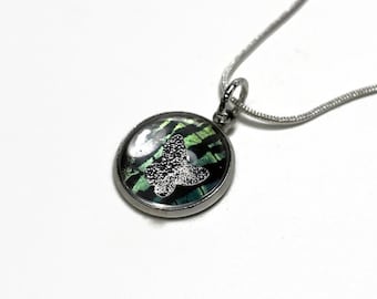 Sunset Moth Wing Pendant, Butterfly Jewelry, Gifts for Her