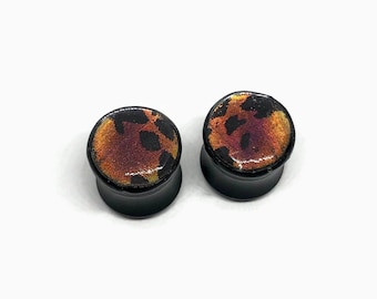 Real Moth Wing ear plugs 12mm, iridescent rainbow Sunset Moth, Body Jewelry, Gauges, gifts for her