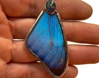 Butterfly Jewelry, Unique jewelry, butterfly Pendant, butterfly necklace, blue morpho butterfly, insect jewelry, real butterfly wing, gifts