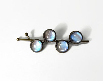 Blue butterfly wing hair barrette bobby pin, handmade iridescent hair clip, blue morpho, real butterfly wing jewelry
