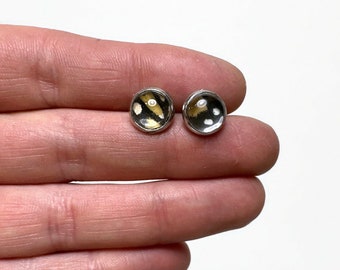 Handmade monarch wing stud earrings, real butterfly jewelry, unique gifts for her, dainty studs