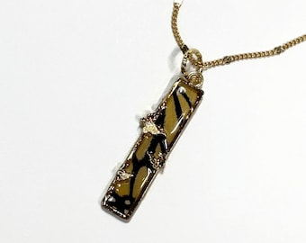 One-of-a-kind Monarch Butterfly Pendant, Nature Inspired Charm, Handmade Necklace for her, Artisan Crafted Gifts