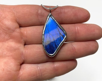 Butterfly Jewelry, Unique jewelry, butterfly Pendant, butterfly necklace, blue morpho butterfly, insect jewelry, real butterfly wing, gifts