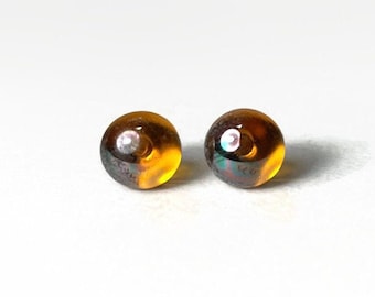 Iridescent Fused Glass Stud Earrings, Unique Gifts for Her, Handcrafted Jewelry