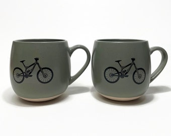 Coffee cups Mountain Bike, bike mugs, bike lover gifts, bike home decor, bike enthusiast