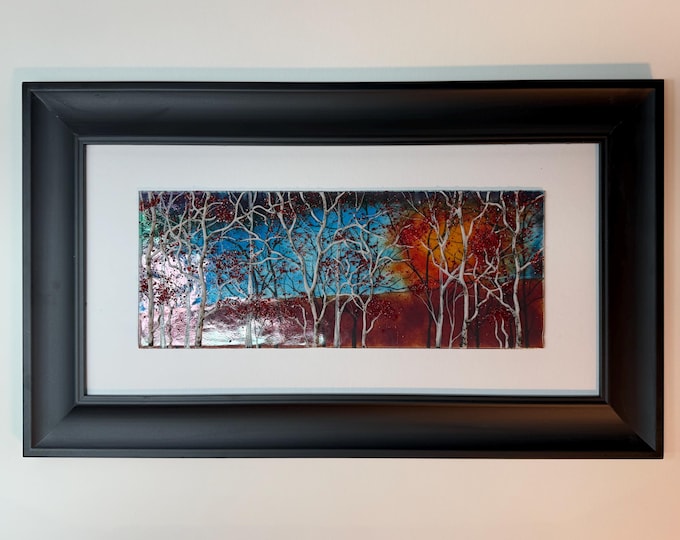 Featured listing image: Fused Glass Birch Tree Art, 3D Nature Wall Sculpture, Gift for her