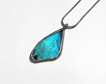 Butterfly Jewelry, Unique jewelry, butterfly Pendant, butterfly necklace, blue morpho butterfly, insect jewelry, real butterfly wing, gifts