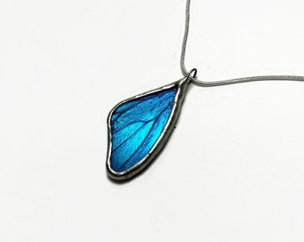 Butterfly Jewelry, Unique jewelry, butterfly Pendant, butterfly necklace, blue morpho butterfly, insect jewelry, real butterfly wing, gifts