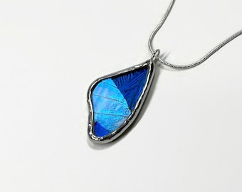 Butterfly Jewelry, Unique jewelry, butterfly Pendant, butterfly necklace, blue morpho butterfly, insect jewelry, real butterfly wing, gifts