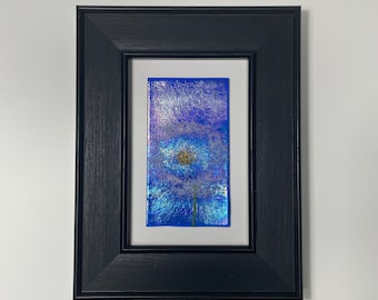 Dandelion Wish Wall Art, Whimsical Flower Fused Glass Wall Panel, Unique Gifts for Her, Nature Inspired Home Decor, Realistic 3D Picture