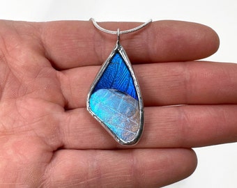 Butterfly Jewelry, Unique jewelry, butterfly Pendant, butterfly necklace, blue morpho butterfly, insect jewelry, real butterfly wing, gifts