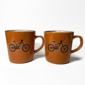 Handcrafted Mountain Bike Coffee Mugs, Cyclist Gifts for Him, Cycling Cups, Outdoors Home Decor, Bike Enthusiast Presents
