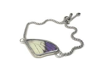 Butterfly Wing Adjustable Bracelet, Real Nature Inspired Jewelry, Nature Inspired Gifts for Her