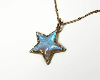 Butterfly Jewelry, Unique jewelry, butterfly Star Pendant, butterfly necklace, blue morpho butterfly, real butterfly wing, gifts for her