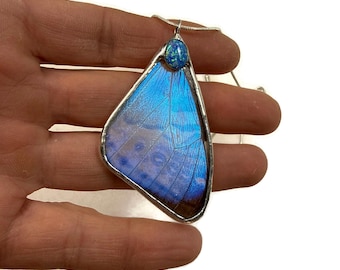 Butterfly Jewelry, Unique jewelry, butterfly Pendant, butterfly necklace, blue morpho butterfly, insect jewelry, real butterfly wing, gifts